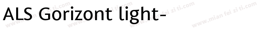 ALS Gorizont light字体转换